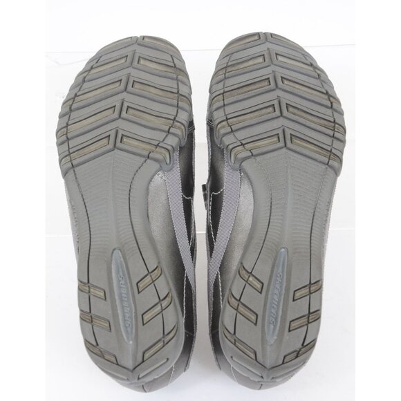 Skechers Speedsters Grey Leather Women's 10 Mary Jane Hook & Loop Slip On Flats - Picture 7 of 8